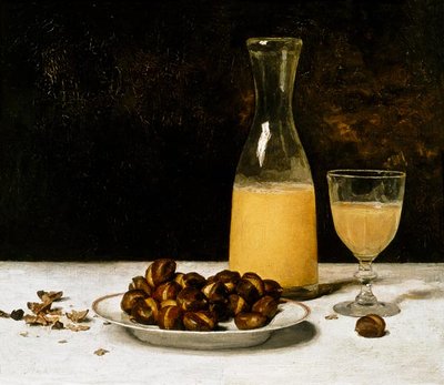 Nature Morte avec Vin et Châtaignes - Albert Anker